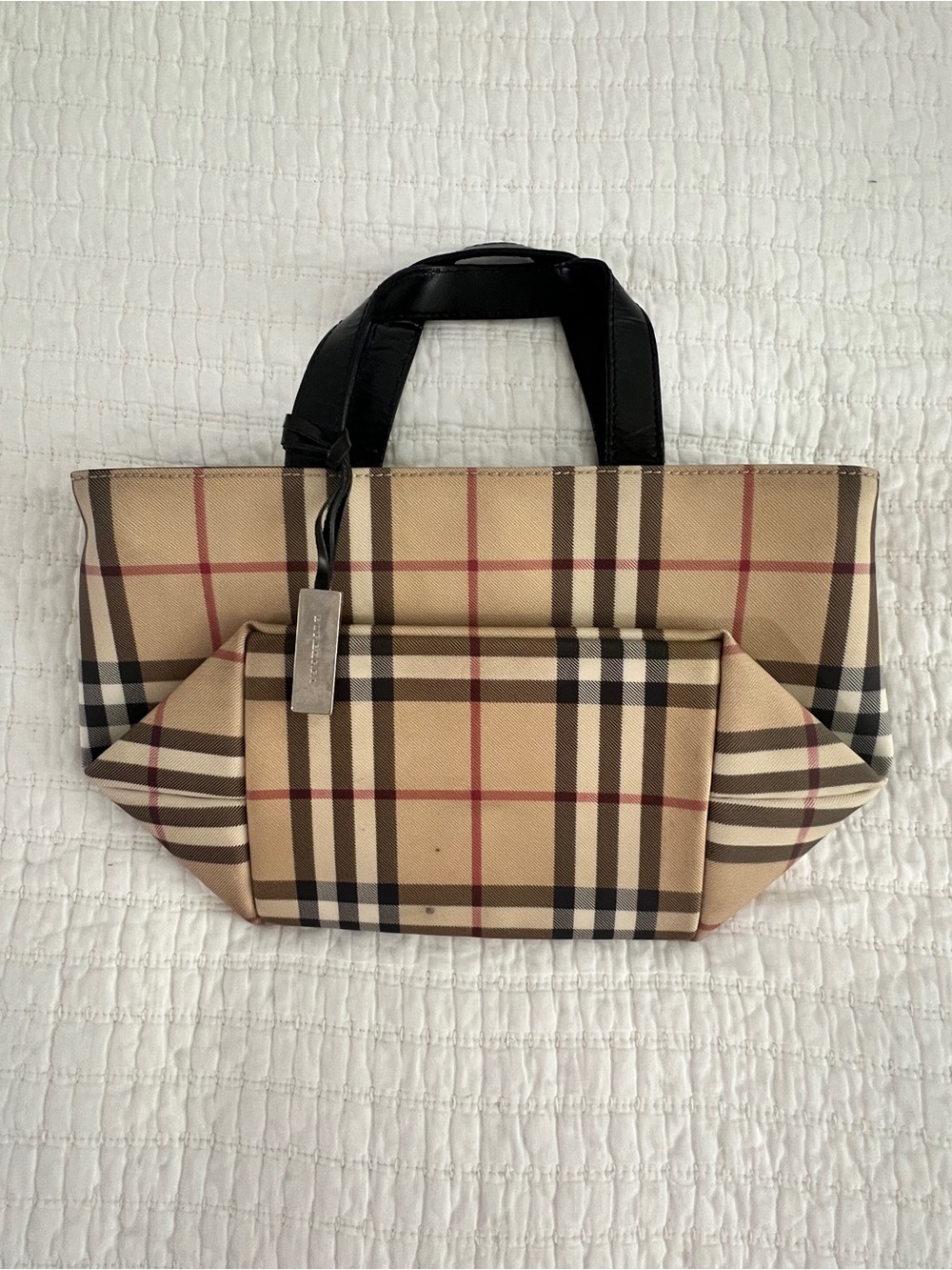 Burberry Nova Check Top Handle Bag